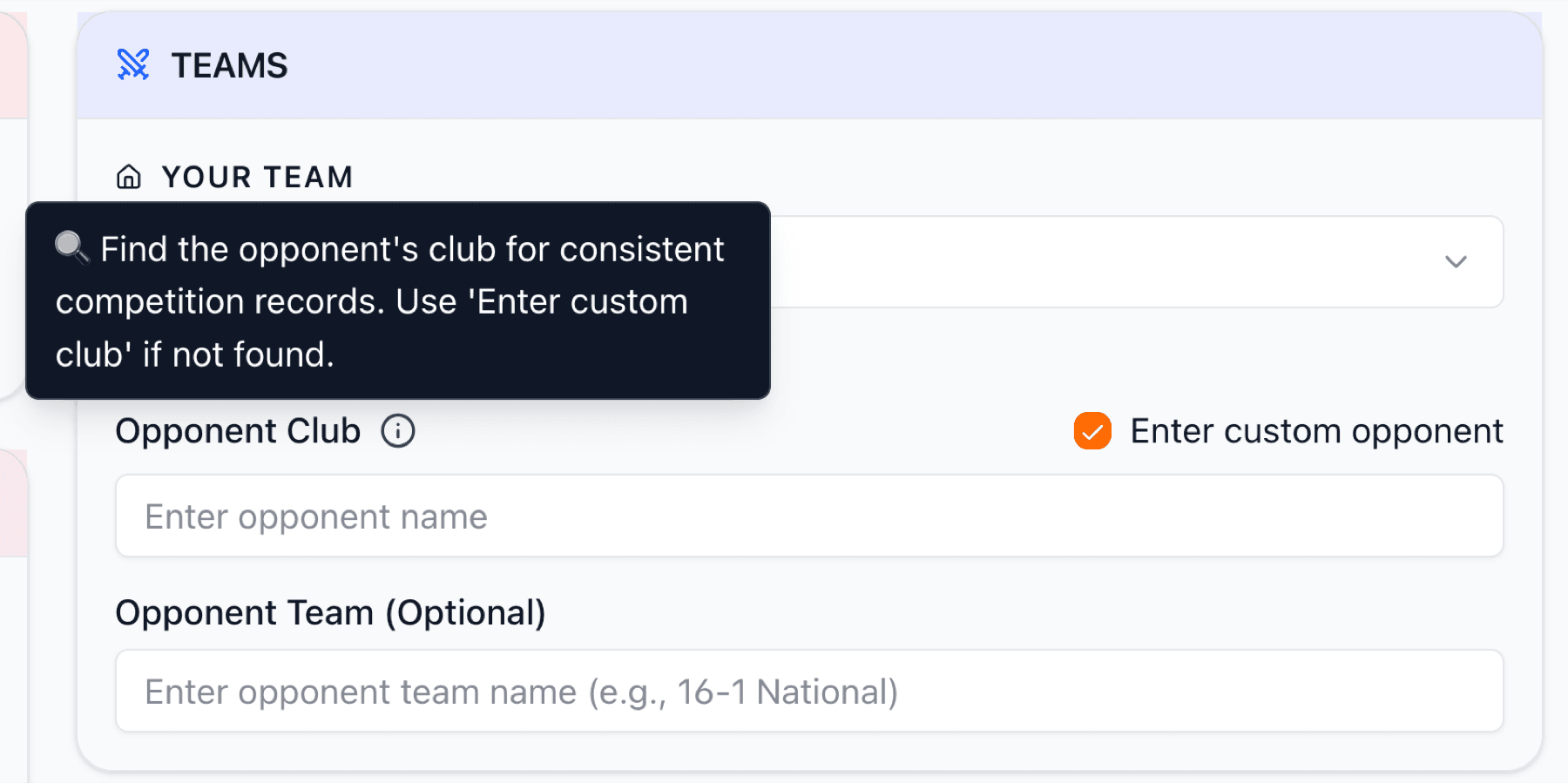Club selection results
