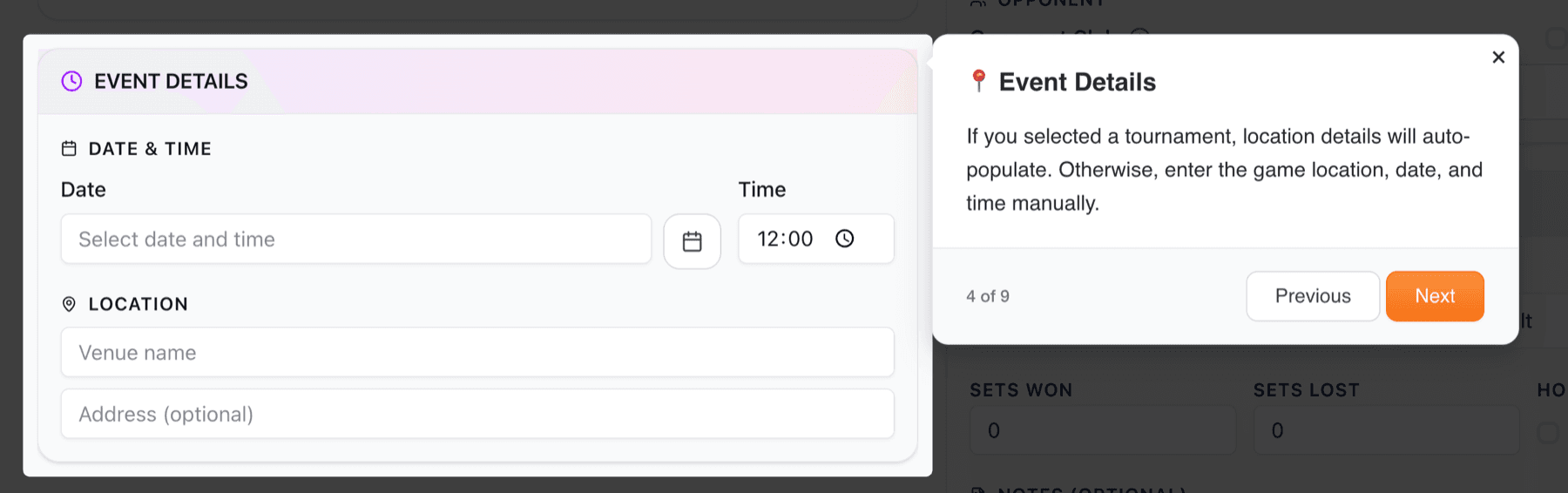 Stats interface tour showing tabs and navigation